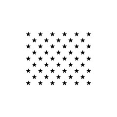 50 Stars Sticker One Color Star Pattern Decal