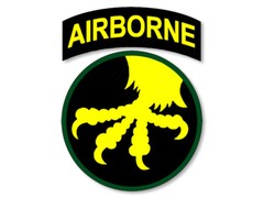3×4 inch Army 17th Airborne Division Claw Sticker (logo car decal us) Army Lic.