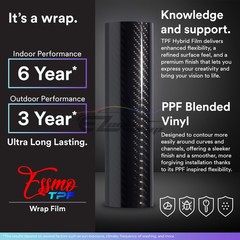PPF NANO TPF Carbon Fiber Gloss 9D Black Paint Protection Film Dry Apply Vinyl