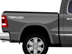 2 x Sport Stickers Compatible w/ TRD Four Wheel Drive 4×4 Decals 17 x 2,5 in
