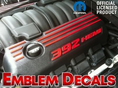 Dodge Challenger 392 Hemi Engine Decal SRT 09 2010 11 12 13 14 15 16 17 18 19