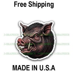 Pig Head Vinyl Decal Sticker A