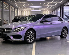 65FT x 5FT Premium Magic Glossy Pearl Chameleon Grey Purple Vinyl Car Wrap Film