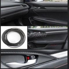 5M Car Interior Door Gap Panel Edge Line Molding Trim Strip Insert Decorate Red