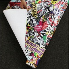 Self-adhesive Car Sticker Bomb Wrap Sheet Panda Cartoon Graffiti Decal 50x152cm