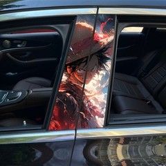 2PCS Car middle column sticker Nezha2 ONE PIECE window B pillar protective film