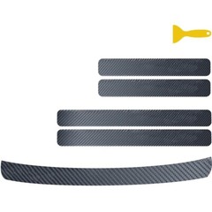 Car Door Plate Sill Scuff Cover Rear Guard Plate Protector Anti Scratch Decal