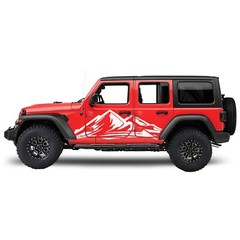 Door side mountains graphics stickers decal compatible with Jeep Wrangler