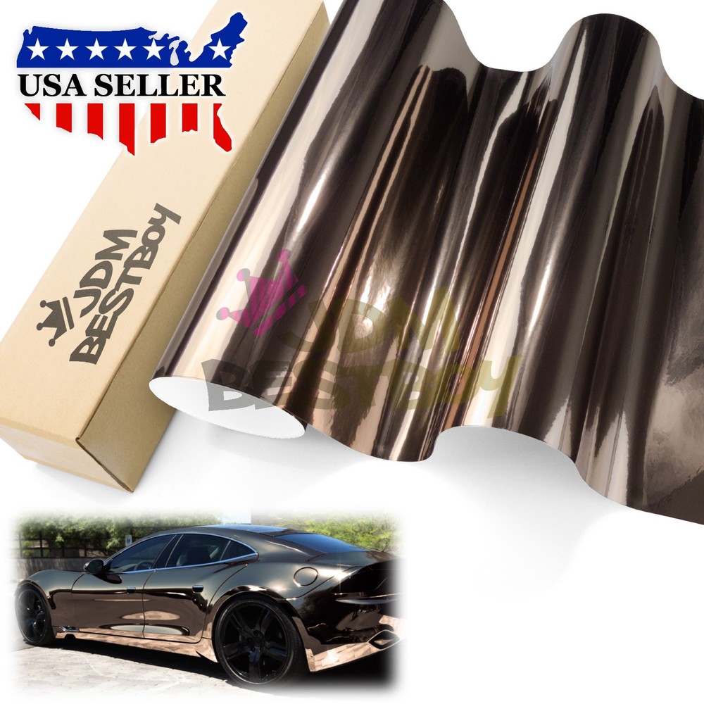 Chrome Gloss Car Vinyl Film Wrap Sticker Decal Air Release Bubble Free Sheet DIY