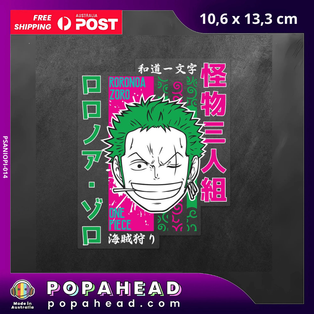 Roronoa Zoro One Piece Vinyl Decal Sticker Anime Sticker