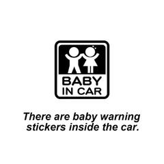 1PCS Car Exterior Baby Warning Sticker Waterproof Self-Adhesive Paper Black