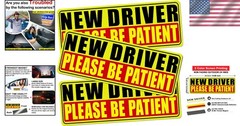High Visibility New Driver Magnet Set – Funny Reflective Signs for SUVs & Trucks