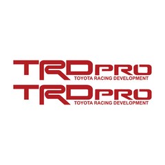 2 TRD Pro Decals for Toyota Tacoma Tundra Bedside Vinyl Pair Red
