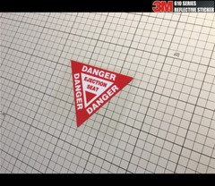 Reflective WARNING DANGER EJECTION SEAT JDM Sticker Red/Yellow