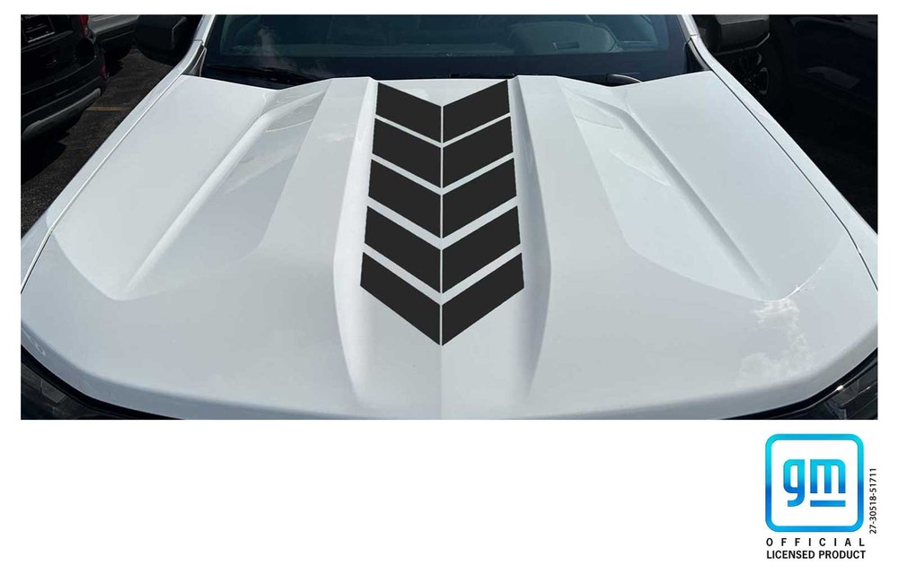 Chevy Colorado Matte Black Arrow Center Hood Decal 2023-2025 GM Licensed