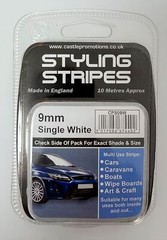9mm x 10mtr Self Adhesive Car Pin Stripe Coach Tape Bumper Insert Strip