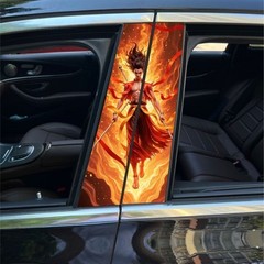 2PCS Car middle column sticker Nezha2 ONE PIECE window B pillar protective film