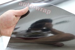 Entire Car Wrap – Flat Glossy Mirror Chrome Black Vinyl Sticker 65FT x 5FT AC