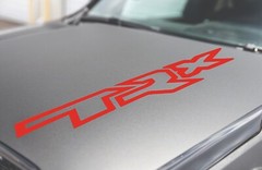 Truck Hood Premium Vinyl Decal – 28″ wide x 4″ tall – Gloss Red