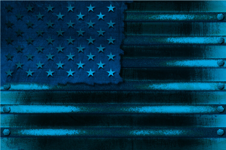 Rustic American Flag Blue 24×36 Car Wrap Graphic Decal Vinyl Bike Motorcycle USA
