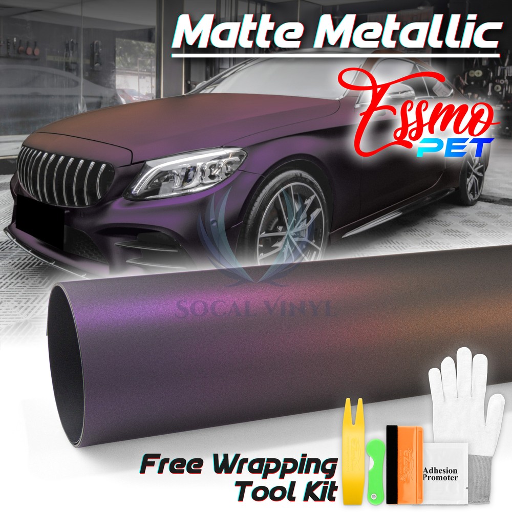 ESSMO PET Matte Metallic Magic Purple Car Vehicle Vinyl Wrap Decal Sticker