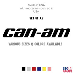 CAN AM PAIR 5″ 9″ 11″ 16″ 22″ Stickers Pick size Color x2 Set