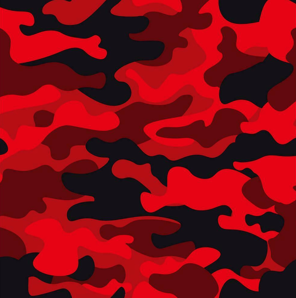 Red And Black Camo vinyl Wrap air release MATTE Finish 12″x12″
