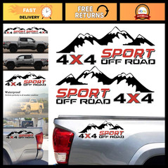 4X4 Off-Road Sport Decal Stickers 2Pcs, Mountain Pattern for Trucks SUVs Sedans,