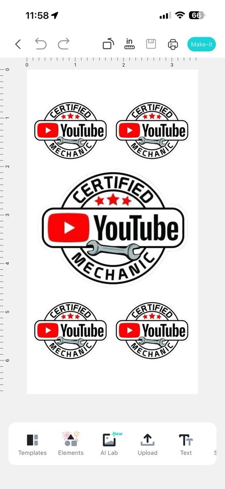 “Certified YouTube Mechanic” Stickers | 2” & 4” (5 Count)