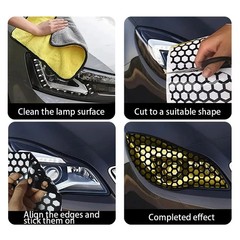 Tail Light Honeycomb Stickers Universal Car Vinyl Film 48cm x 30cm
