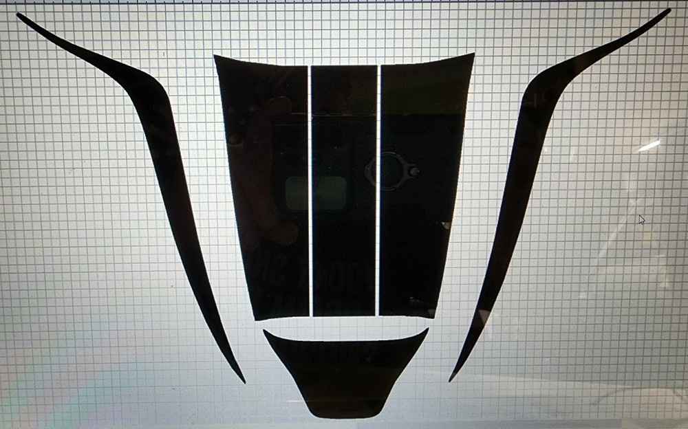 Compatible with Dodge Charger 15-21 Custom Hood Vinyl Package Graphics 4 piece