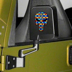 Autism Awareness Punisher Skull Sticker Decal Autistic Child Puzzle Ribbon USA