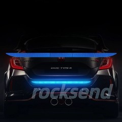 Blue Car Auto Trunk Reflective Warning Sticker Rear Bumper Safety Strip Decal