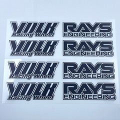 NEW 8pcs JDM Japan Black Rays Engineering VOLK Racing TE37 Wheel decals sticker