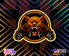 TIGER WANTED ANIMAL STICKER.CAR, WINDOWN,LAPTOP,ETC LAMINATED 6YEARS+FREESTICKER