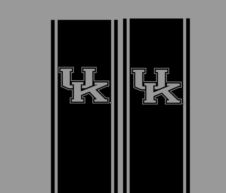 UK Bedside Stripe decals, 10″ x 46″, Set of 2, decal