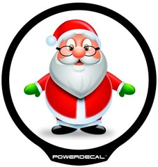 Santa Light Up Decal