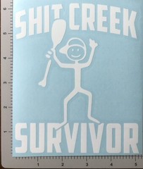 Sh** CREEK SURVIVOR oval decals 6” FREE SHIPPING