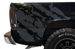 Fit For Chevrolet Silverado Car Sticker Distorted Stripe Graphics Trunk Decals