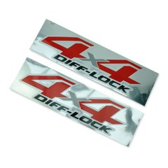 Chrome Red Side Sticker Decal 4×4 Diff Lock For Toyota Hilux Revo 2015 2018