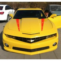 2Pcs 4.5” x 31” Red Vinyl Car Hood Graphic Decals Racing Sport Stripe Sticker