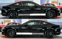 2 Decal sticker Stripes kit set For Ford Mustang GT body panel parts lowering v8