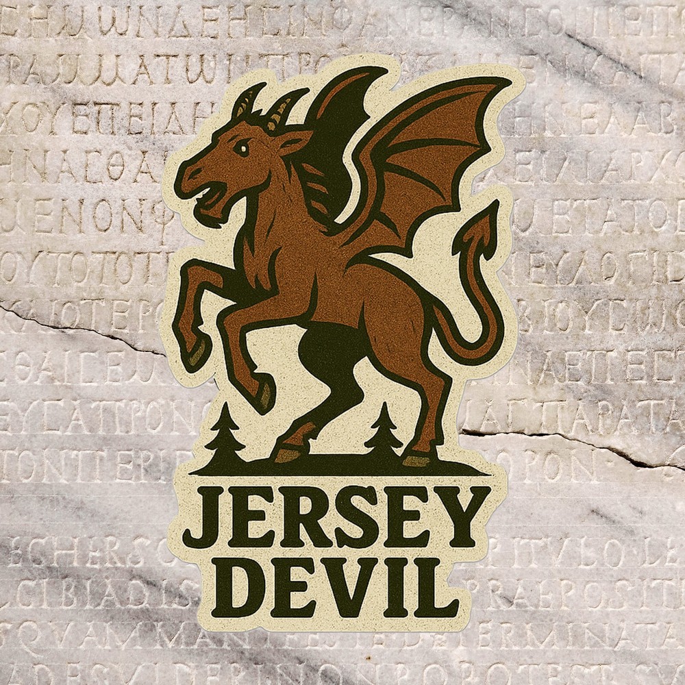 Jersey Devil Decal Cryptid Sticker for Car Truck Window Bumper, DieCut Vinyl