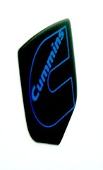 GRILLE EMBLEM fits RAM DIESEL 2006-2010 Black/BLUE Outline