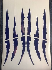 Headlight Claw Scratch PAIR Vinyl Decal Kit (Various Colors Avail)