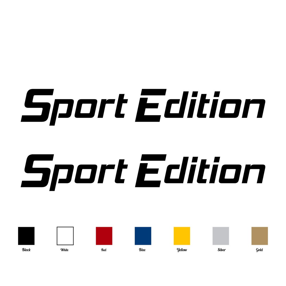 2pcs SPORT EDITION Decal Vinyl Sticker | Sports Racing Car Truck Emblem Badge