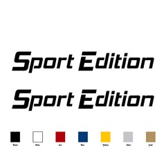 2pcs SPORT EDITION Decal Vinyl Sticker | Sports Racing Car Truck Emblem Badge