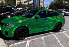 Holographic Glitter Emerald Green Rainbow Chrome Vinyl Wrap Sticker Decal Sheet