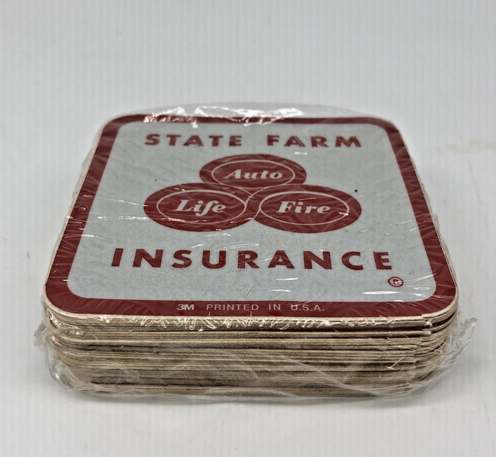 STATE FARM INSURANCE Reflective Bumper Decals Lot Of 100 Vintage 3.5″ X 3.5”