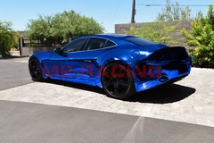 ESSMO PET Chrome Royal Blue Stretch Car Vehicle Vinyl Wrap Decal Sticker Sheet
